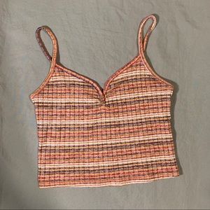 SUPER CUTE MULTICOLORED SPAGHETTI STRAP CROP TOP